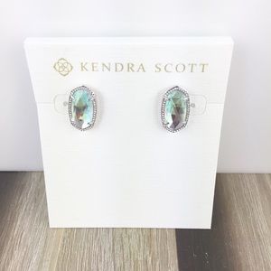 Kendra Scott Ellie dichroic silver earrings